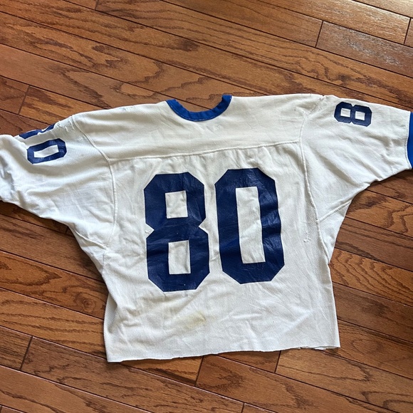 Vintage Thrashed White Football Jersey - Picture 2 of 2